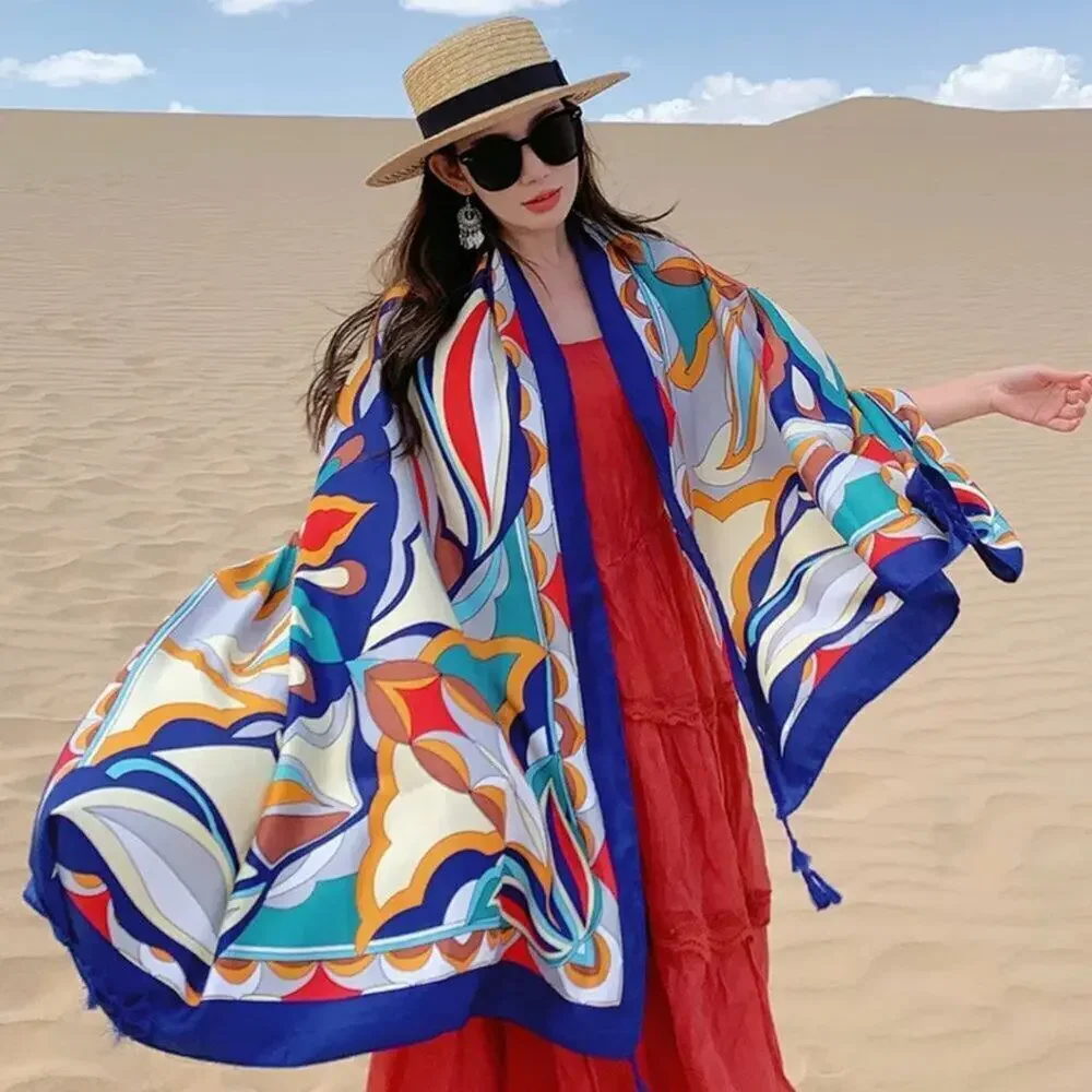 2/$30 NEW Beach Coverup Body Wrap Large Blanket Head Scarf Abstract Printed